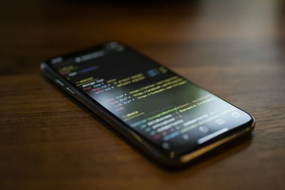 Mobile app running on a smartphone