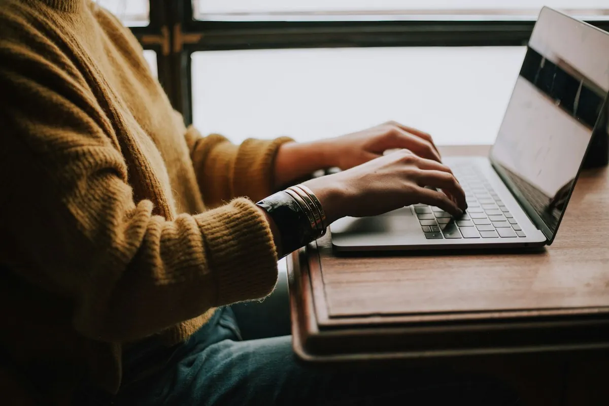 Developer working on a laptop