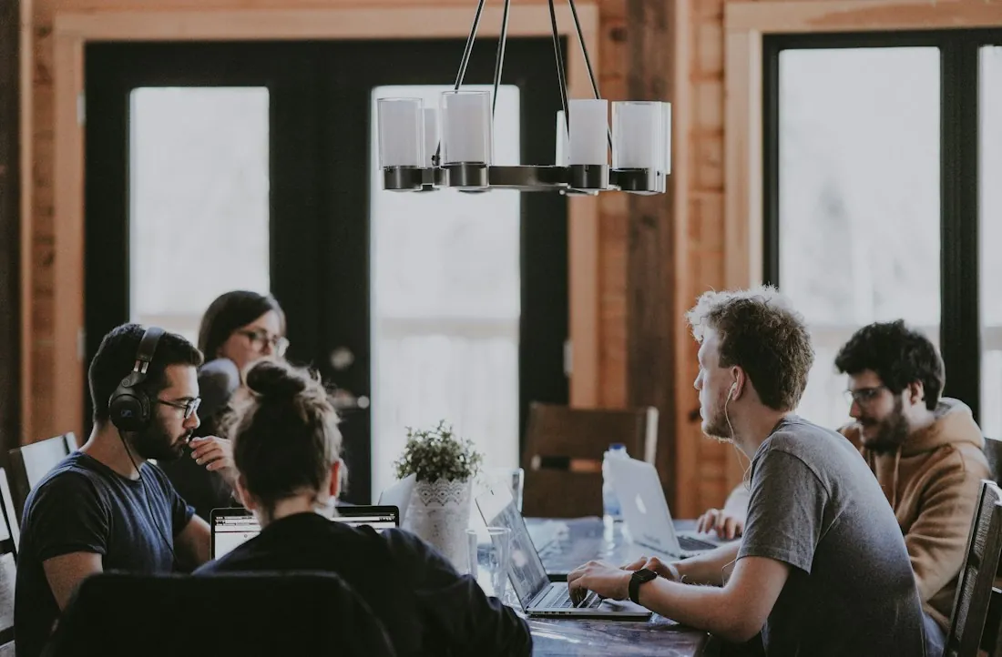 Professional business workspace and collaboration