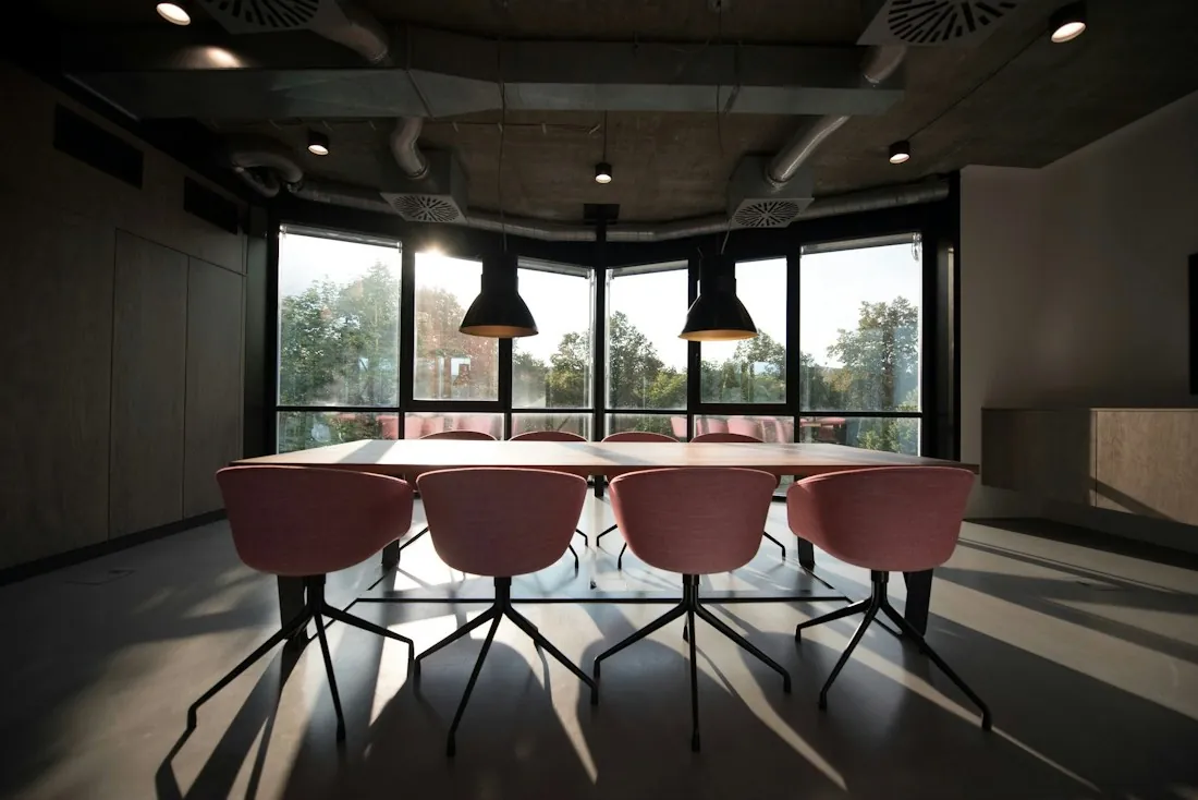 Professional business workspace and collaboration