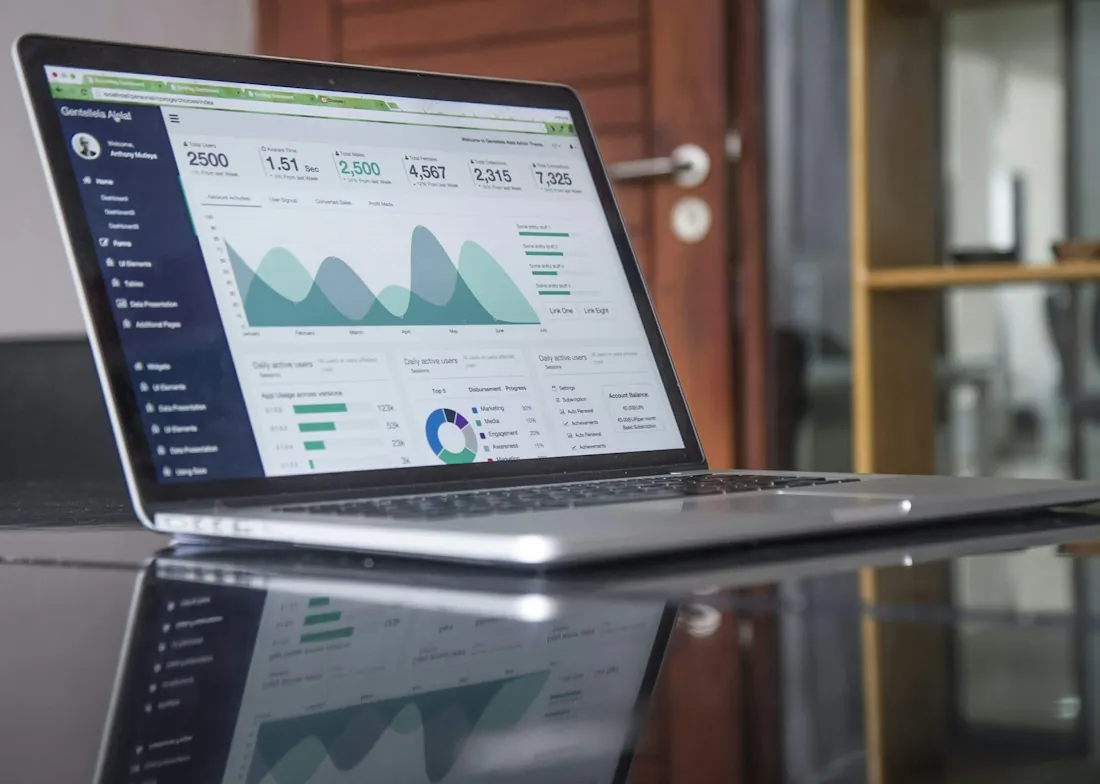 Campaign performance on a laptop