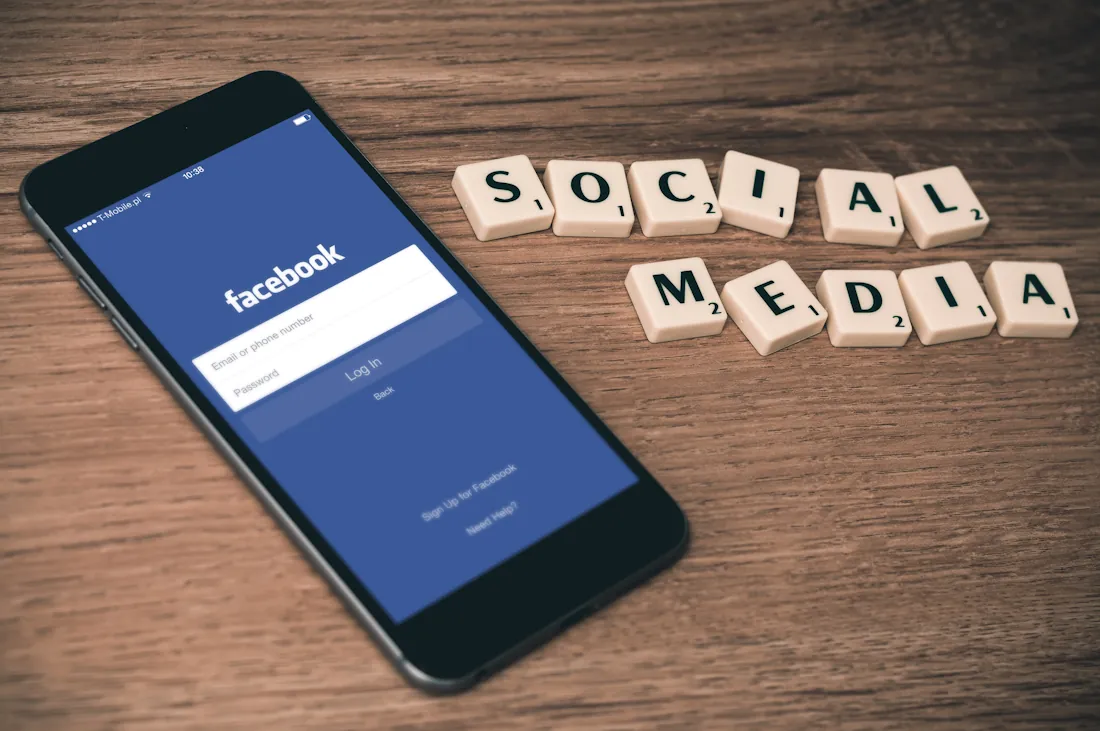 Social media marketing on a phone