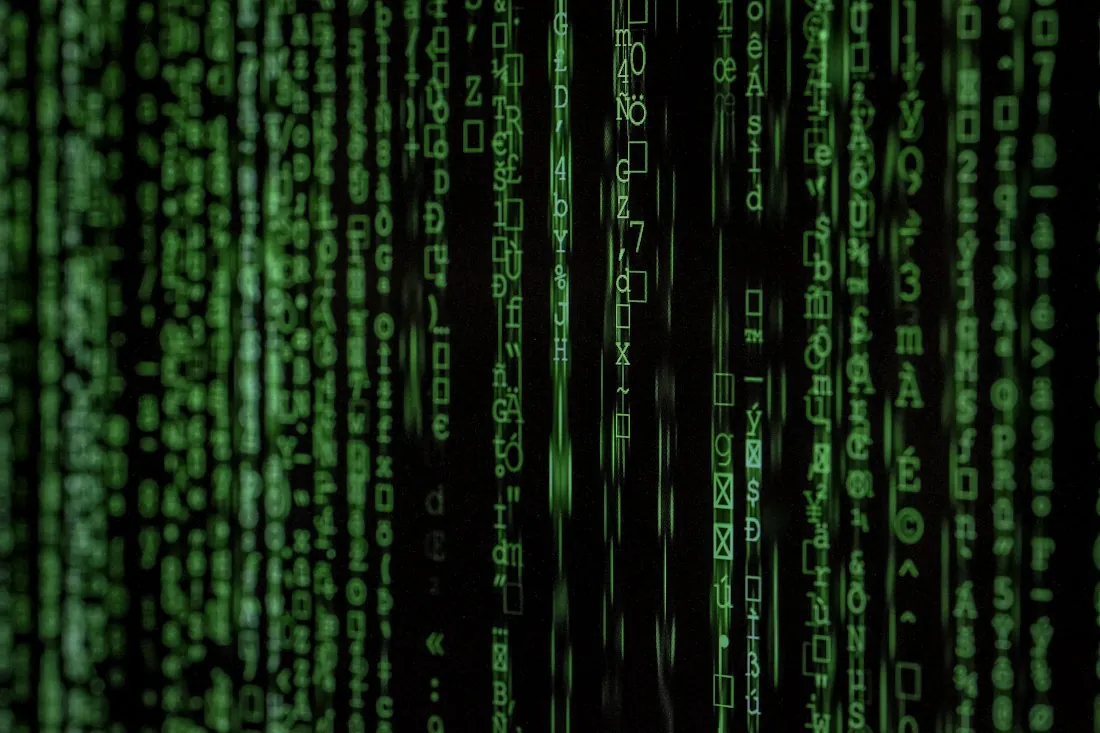 Digital information on a screen