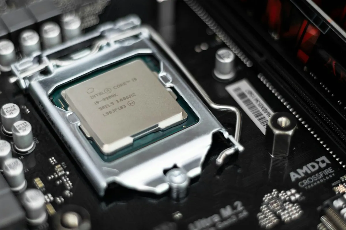 Processor mounted on a motherboard