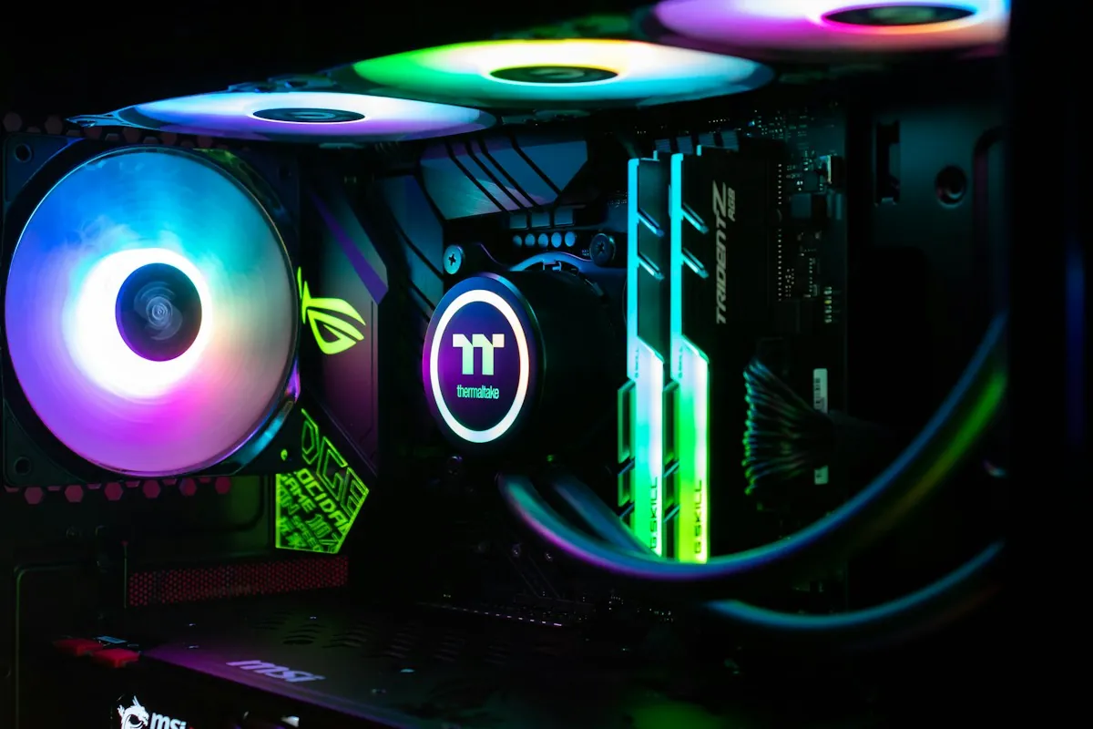 Assembled desktop cooling hardware