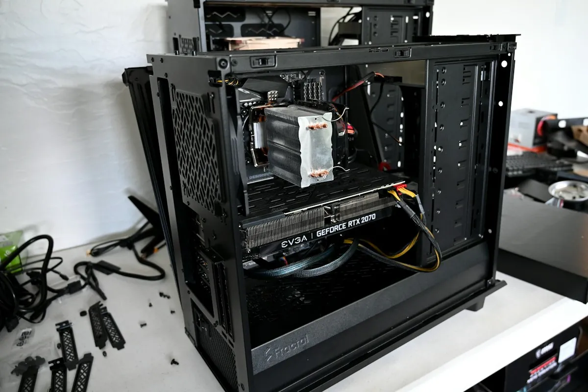 Desktop hardware and connected workstation setup