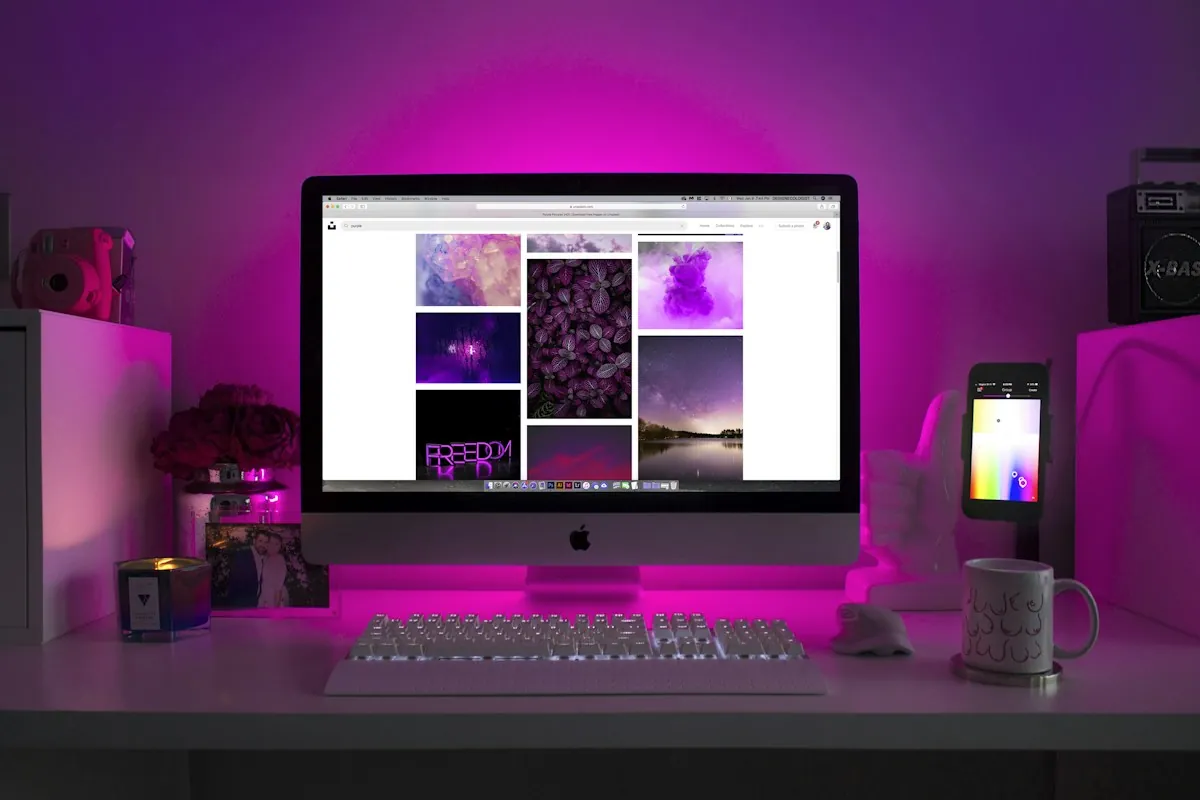 Desktop computer and peripheral setup