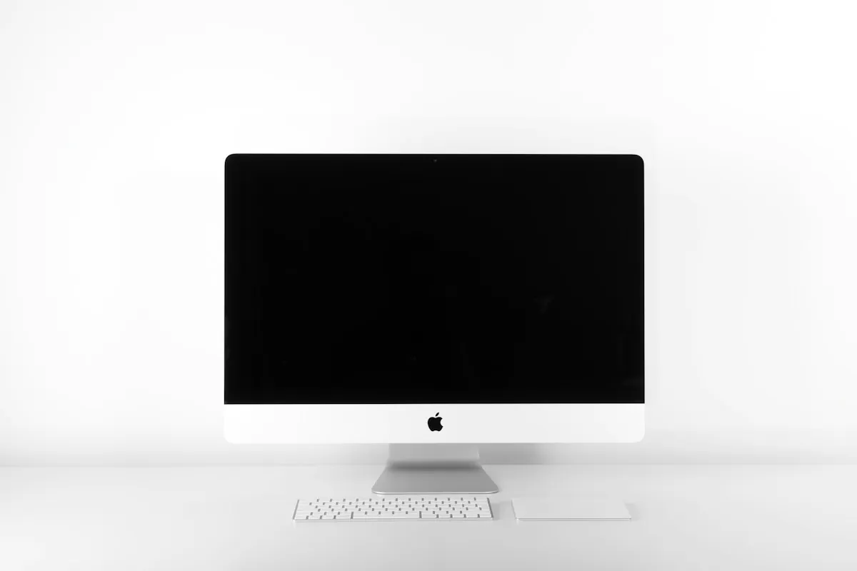 Desktop monitor and keyboard